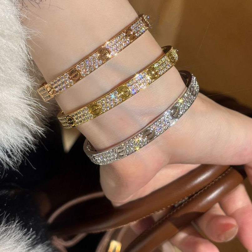 [AuraEcho] LOVE BRACELET 6.1MM DIAMOND-PAVED