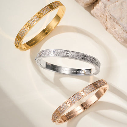 [AuraEcho] LOVE BRACELET 6.1MM DIAMOND-PAVED
