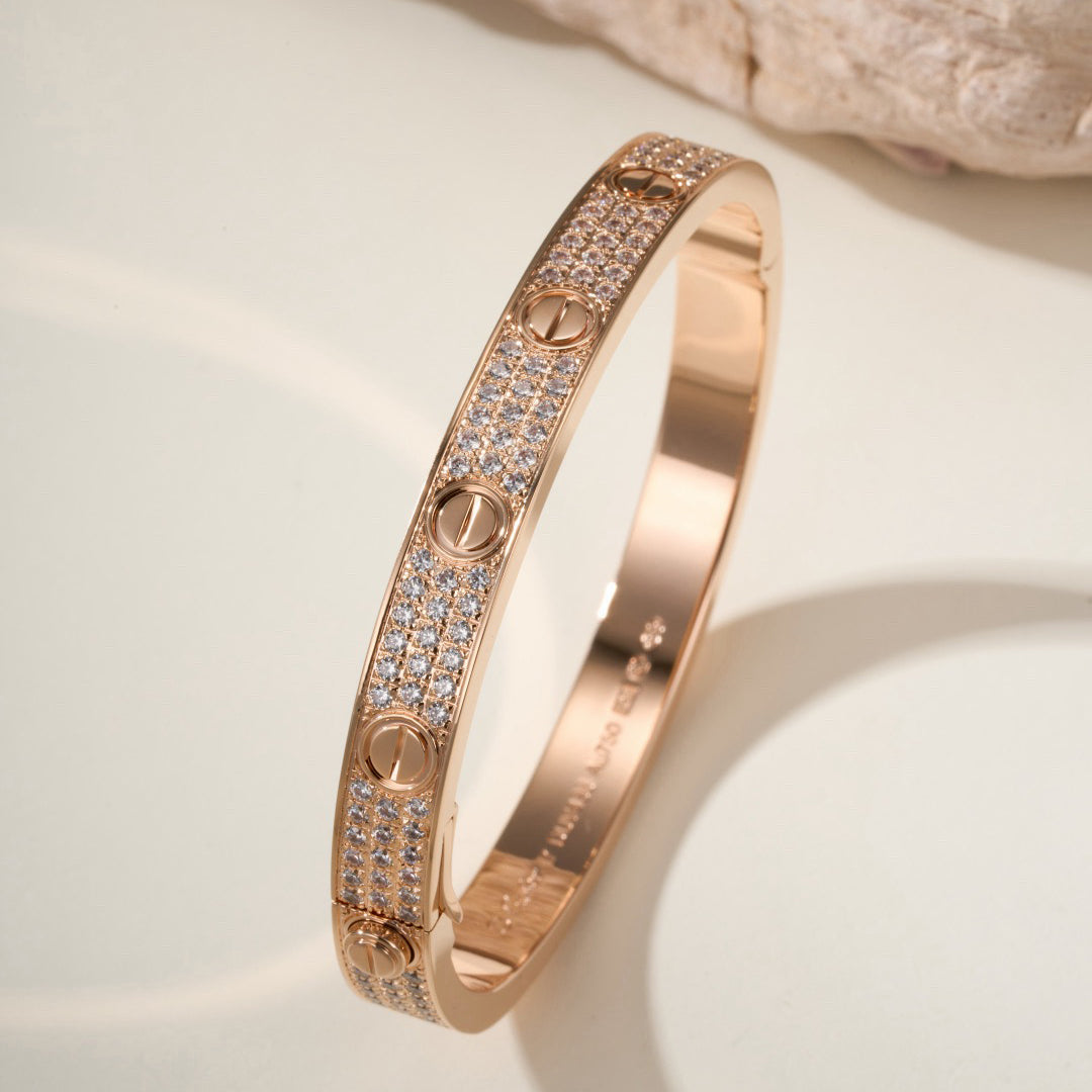 [AuraEcho] LOVE BRACELET 6.1MM DIAMOND-PAVED