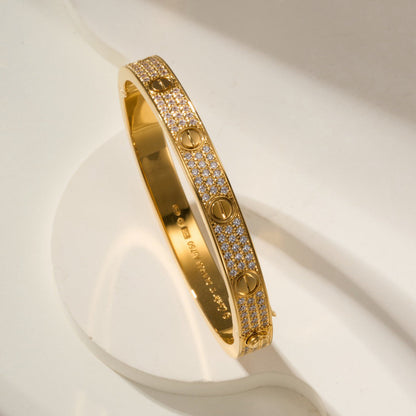[AuraEcho] LOVE BRACELET 6.1MM DIAMOND-PAVED