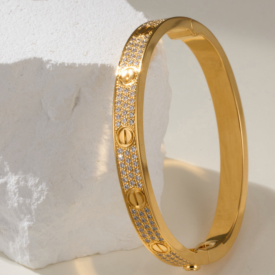 [AuraEcho] LOVE BRACELET 6.1MM DIAMOND-PAVED