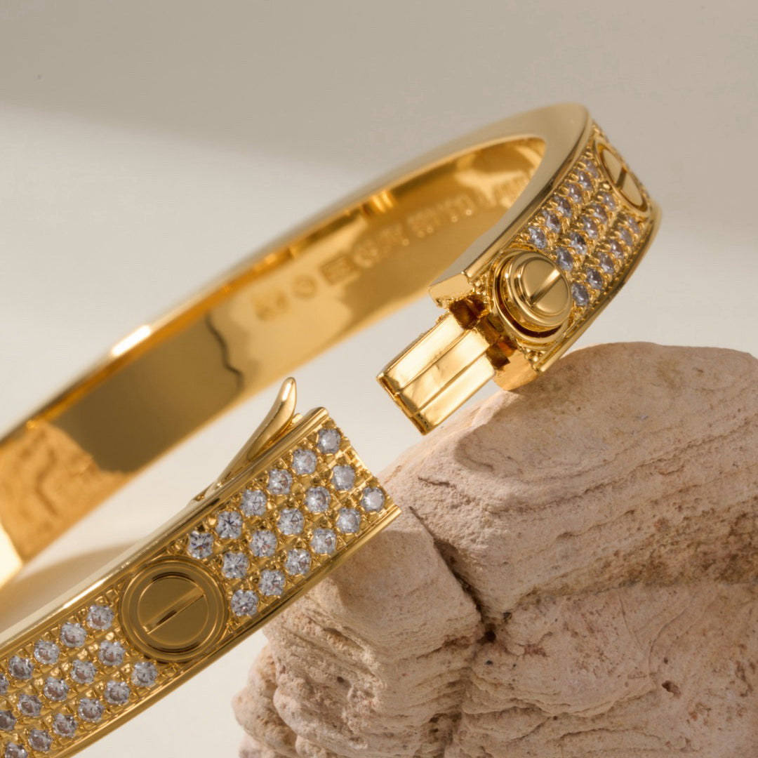 [AuraEcho] LOVE BRACELET 6.1MM DIAMOND-PAVED