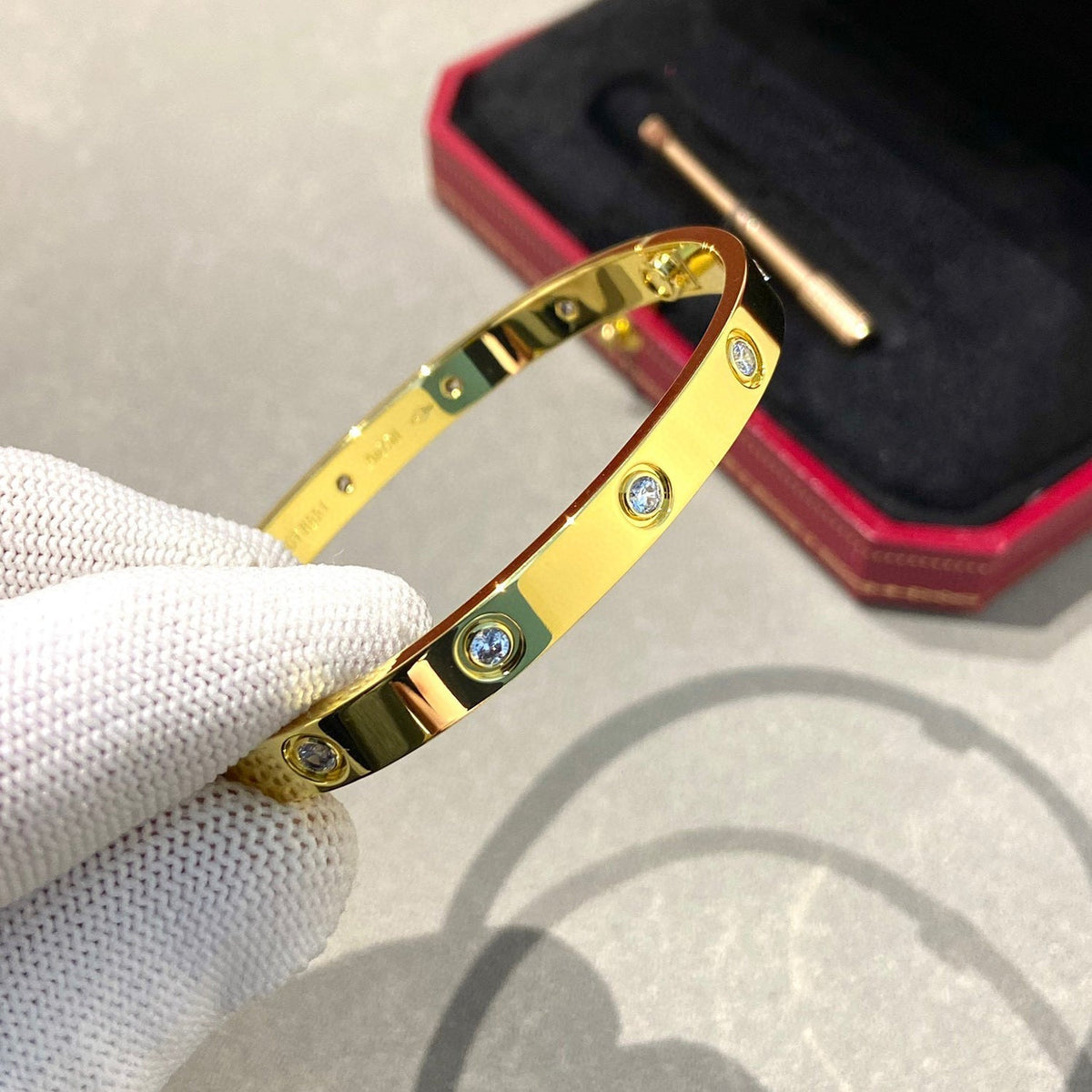 [AuraEcho]LOVE BRACELET 6.1MM 10 DIAMONDS