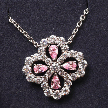 [AuraEcho]LOOP NECKLACE FULL MOTIF DIAMOND 16MM MULTIPLE COLORS
