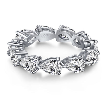 [AuraEcho]Exquisite Pear Cut Tennis Ring
