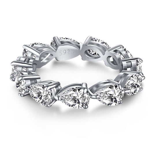 [AuraEcho]Exquisite Pear Cut Tennis Ring