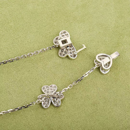 [AuraEcho]FRIVOLE SILVER 9 FLOWERS NECKLACE