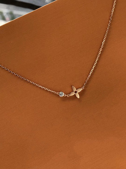 [AuraEcho]BLOSSOM PENDANT PINK GOLD AND DIAMOND