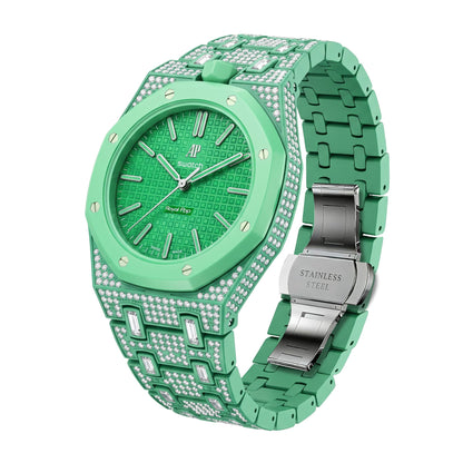 [AuraEcho]Royal Oak Pop Exclusive Bioceramic Case & Bioceramic Strap Full Diamond(Only Strap)