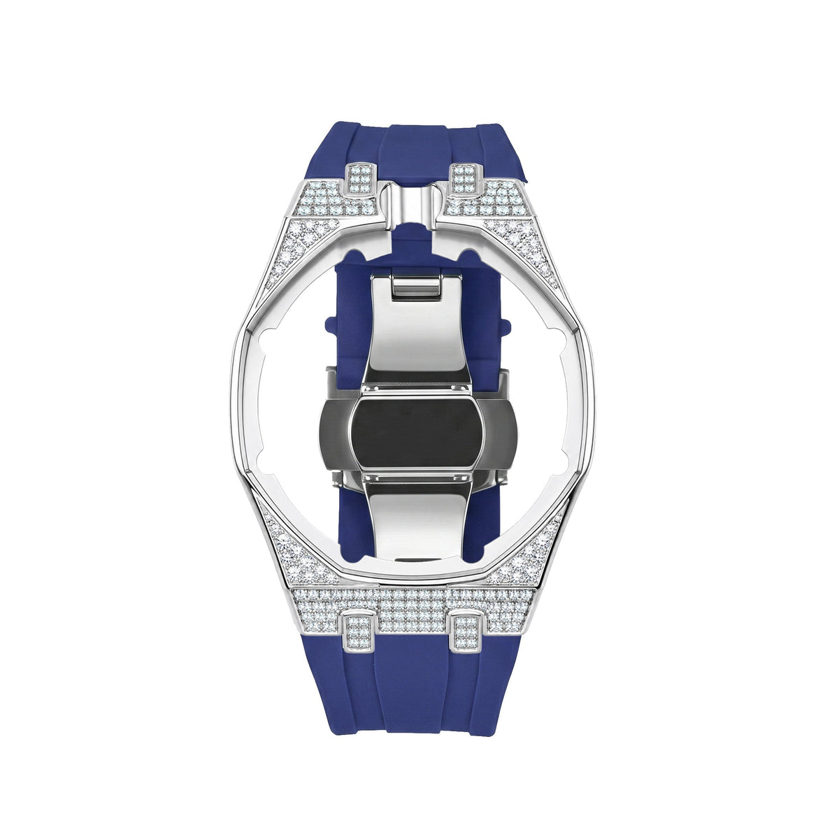 [AuraEcho] Royal Oak Pop Exclusive Steel Case With Diamond(Moissanite) & Silicone Strap