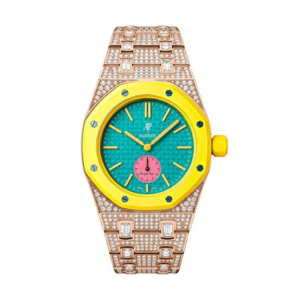 [AuraEcho]Royal Oak Pop Exclusive Bioceramic Case & Bioceramic Strap Full Diamond(Only Strap)