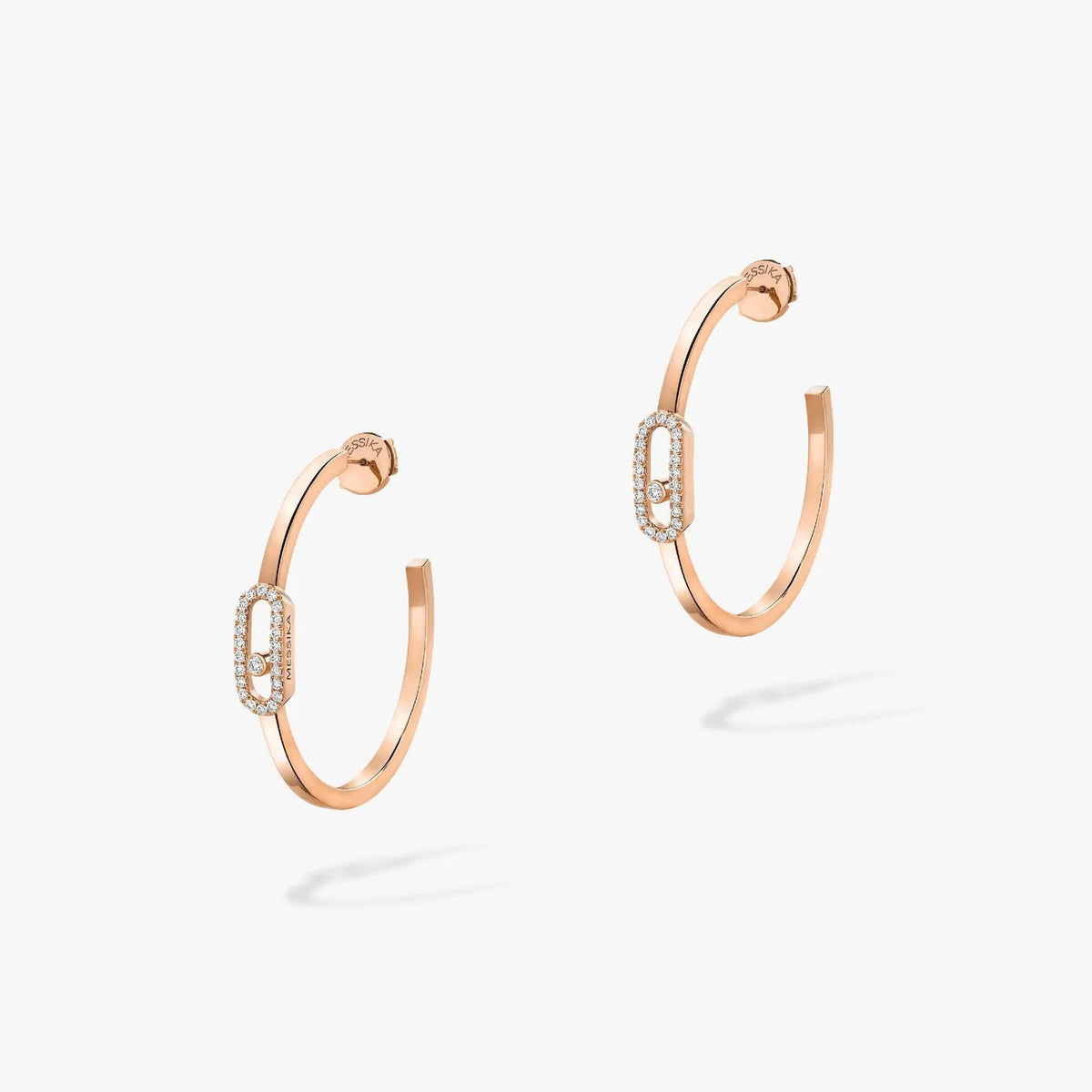 [AuraEcho]CREOLES MOVE UNO PM DIAMOND EARRINGS