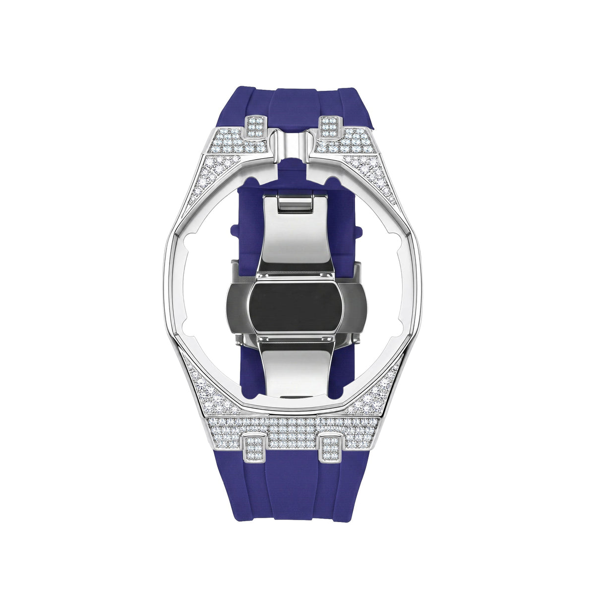 [AuraEcho] Royal Oak Pop Exclusive Steel Case With Diamond(Moissanite) & Silicone Strap