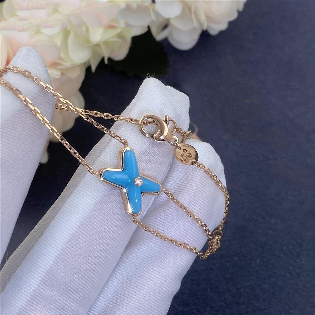 [AuraEcho]JEUX BRACELET TURQUOISE PINK GOLD 1 DIAMOND