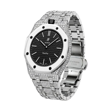 [AuraEcho]Royal Oak Pop Exclusive Bioceramic Case & Bioceramic Strap Full Diamond(Only Strap)