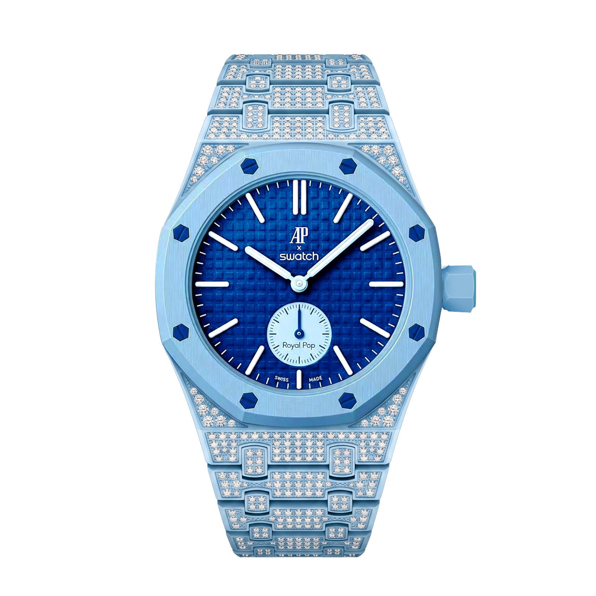 [AuraEcho]Royal Oak Pop Exclusive Bioceramic Case & Bioceramic Strap Full Diamond(Only Strap)