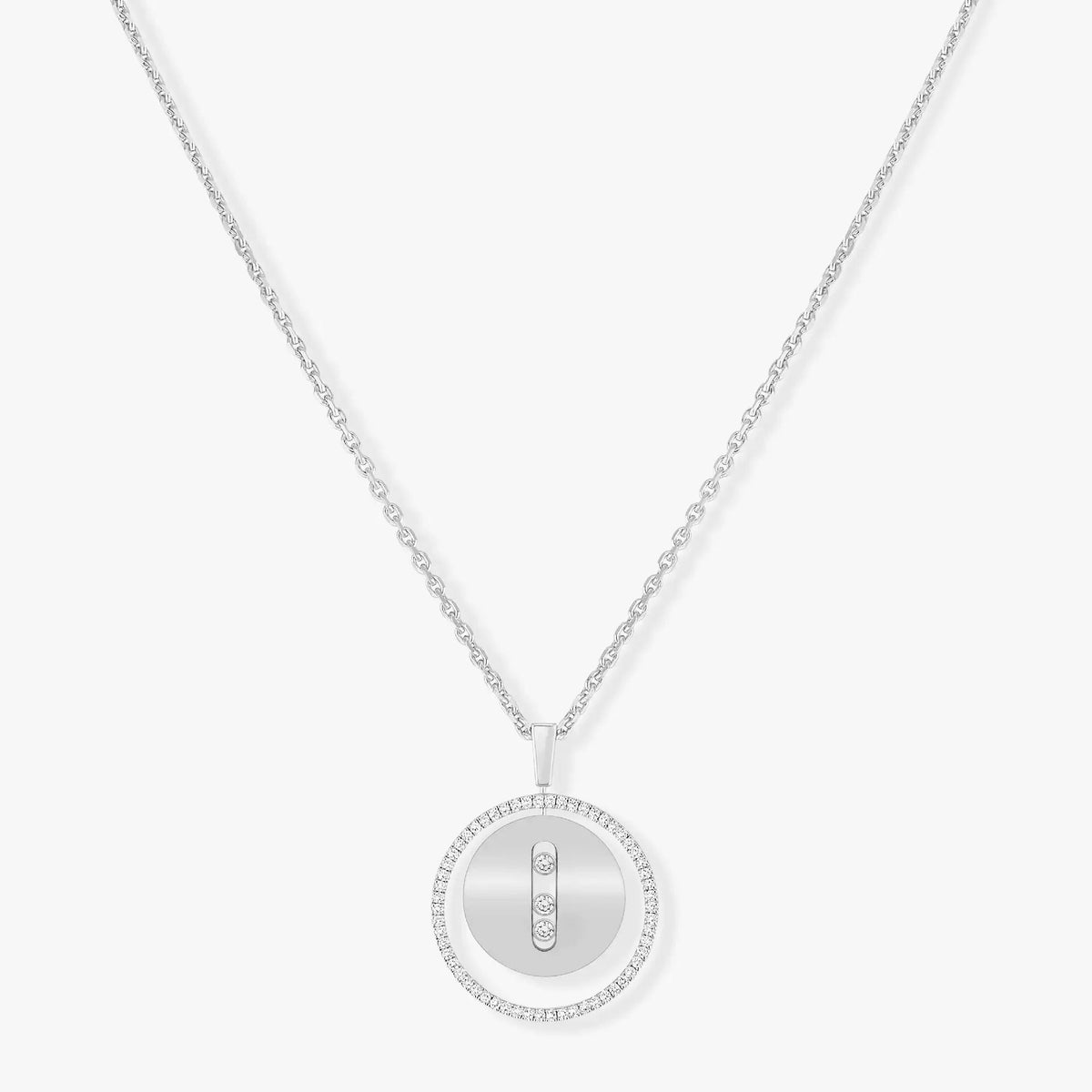 [AuraEcho]LUCKY MOVE MM SILVER DIAMOND NECKLACE