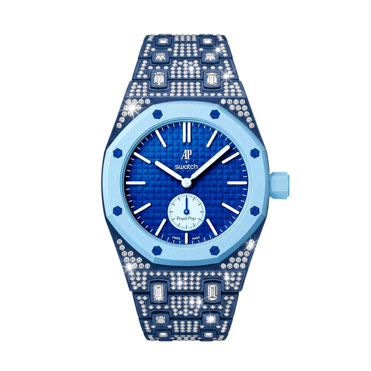 [AuraEcho]Royal Oak Pop Exclusive Bioceramic Case & Bioceramic Strap Full Diamond(Only Strap)