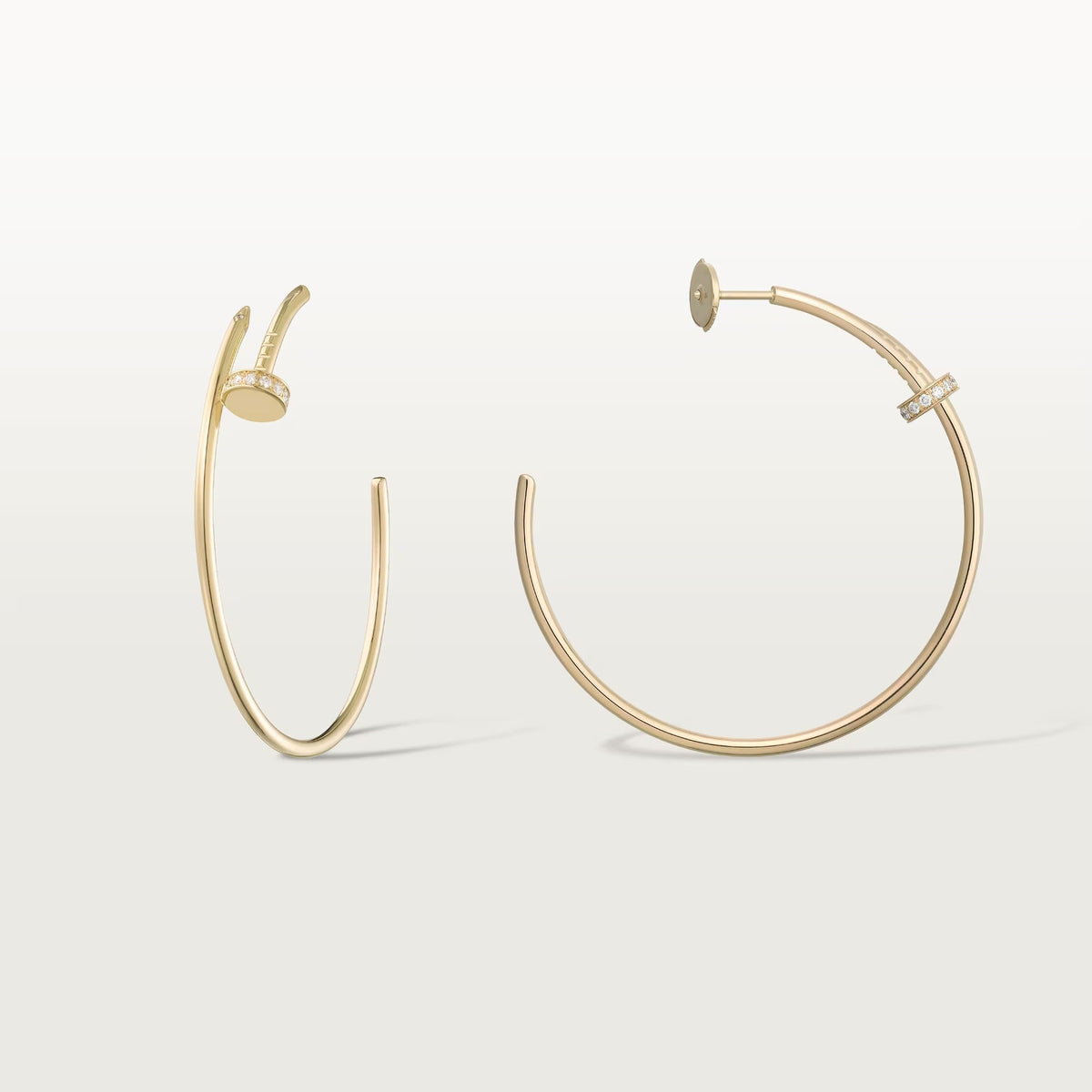 [AuraEcho]JUSTE HALF DIAMOND LARGE EARRINGS
