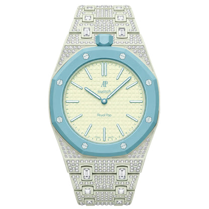 [AuraEcho]Royal Oak Pop Exclusive Bioceramic Case & Bioceramic Strap Full Diamond(Only Strap)