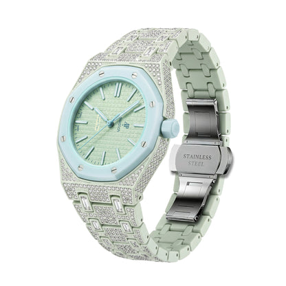 [AuraEcho]Royal Oak Pop Exclusive Bioceramic Case & Bioceramic Strap Full Diamond(Only Strap)