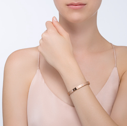[AuraEcho]LOVE BRACELET 6.1MM 4 DIAMONDS