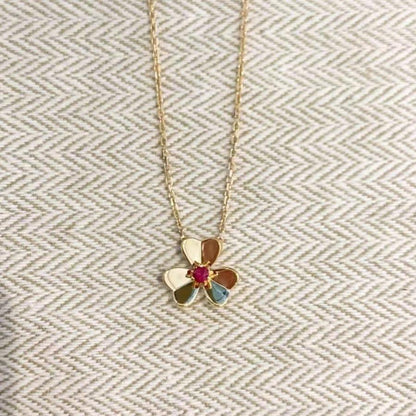 [AuraEcho]FRIVOLE GOLD FLOWER NECKLACE
